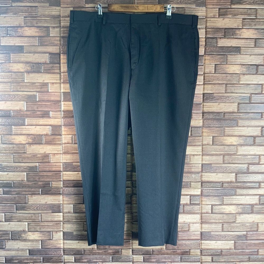 Mens Brooks Brothers Regent Fit Charcoal Reda Flexo Merino Wool Trousers 42x27